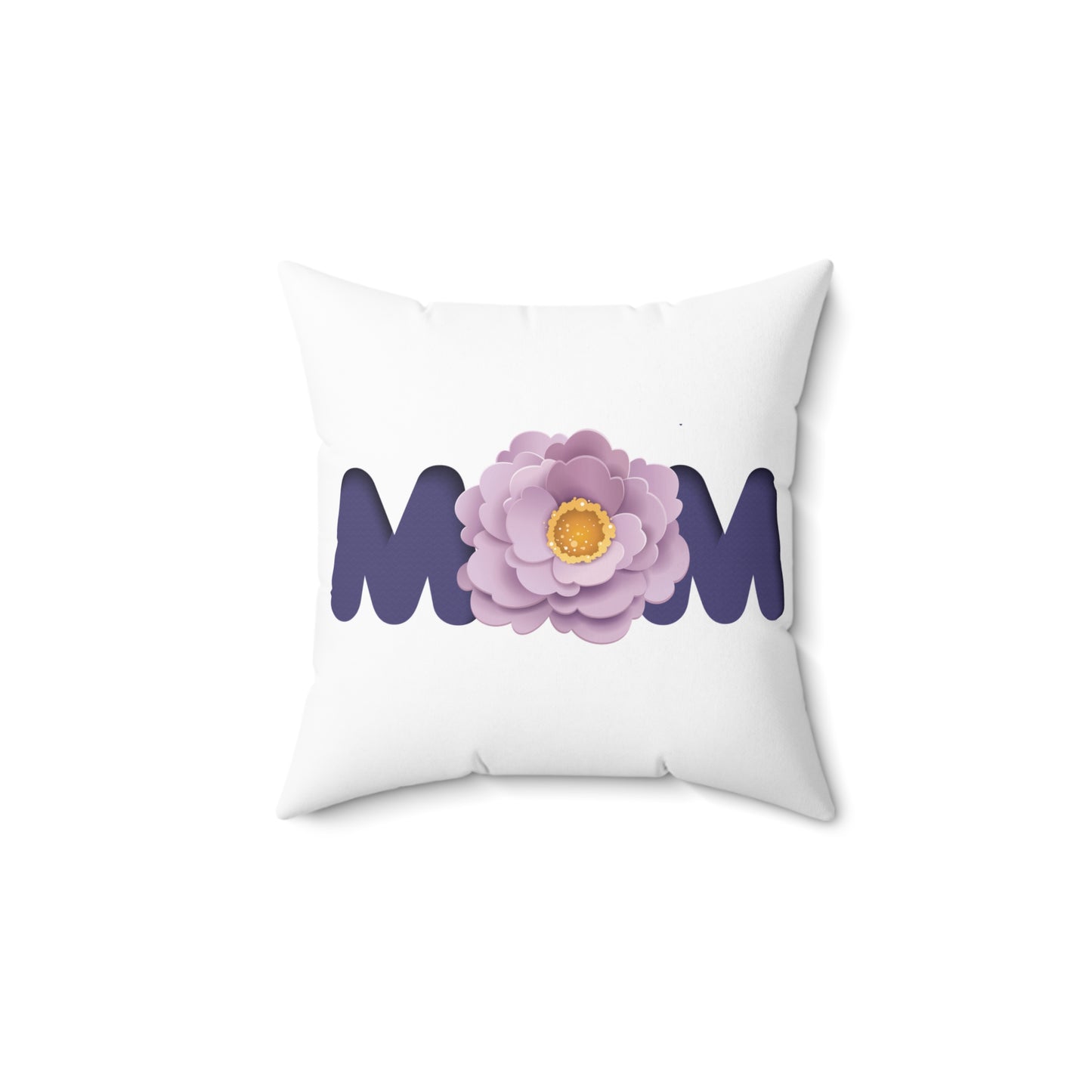 Dekorativer Muttertag-Kissenbezug mit violetter Blüte