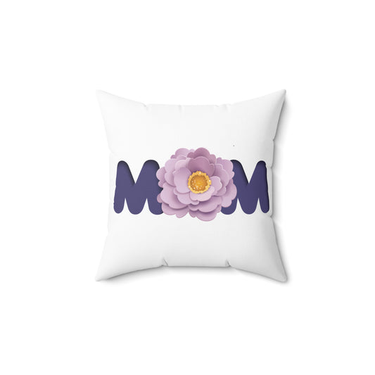 Dekorativer Muttertag-Kissenbezug mit violetter Blüte
